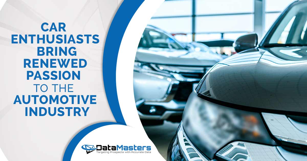 Image of a car showroom, featuring DataMasters branding, and highlighting how car enthusiasts bring renewed passion to the automotive industry, thoughtfully aligned with the page's context.