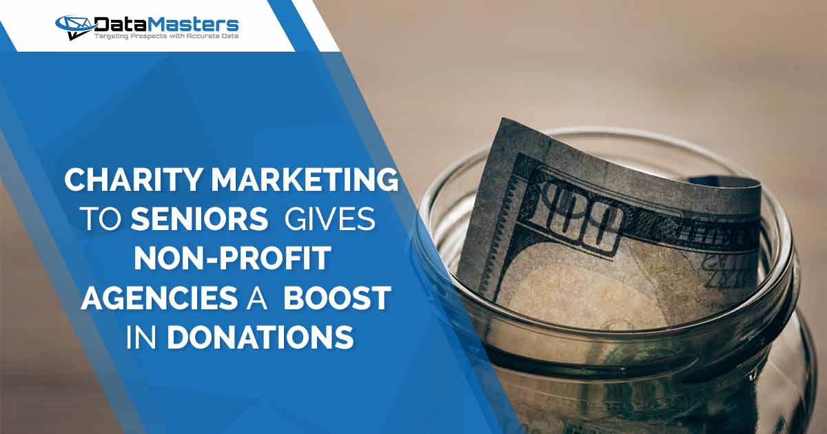 Charity Marketing to Seniors Gives Non-Profit Agencies a Boost in Donations Dollar banknote with DataMasters branding, emphasizing the impact of Charity Marketing to Seniors in bolstering donations for non-profit agencies, perfectly aligned with the page's context.