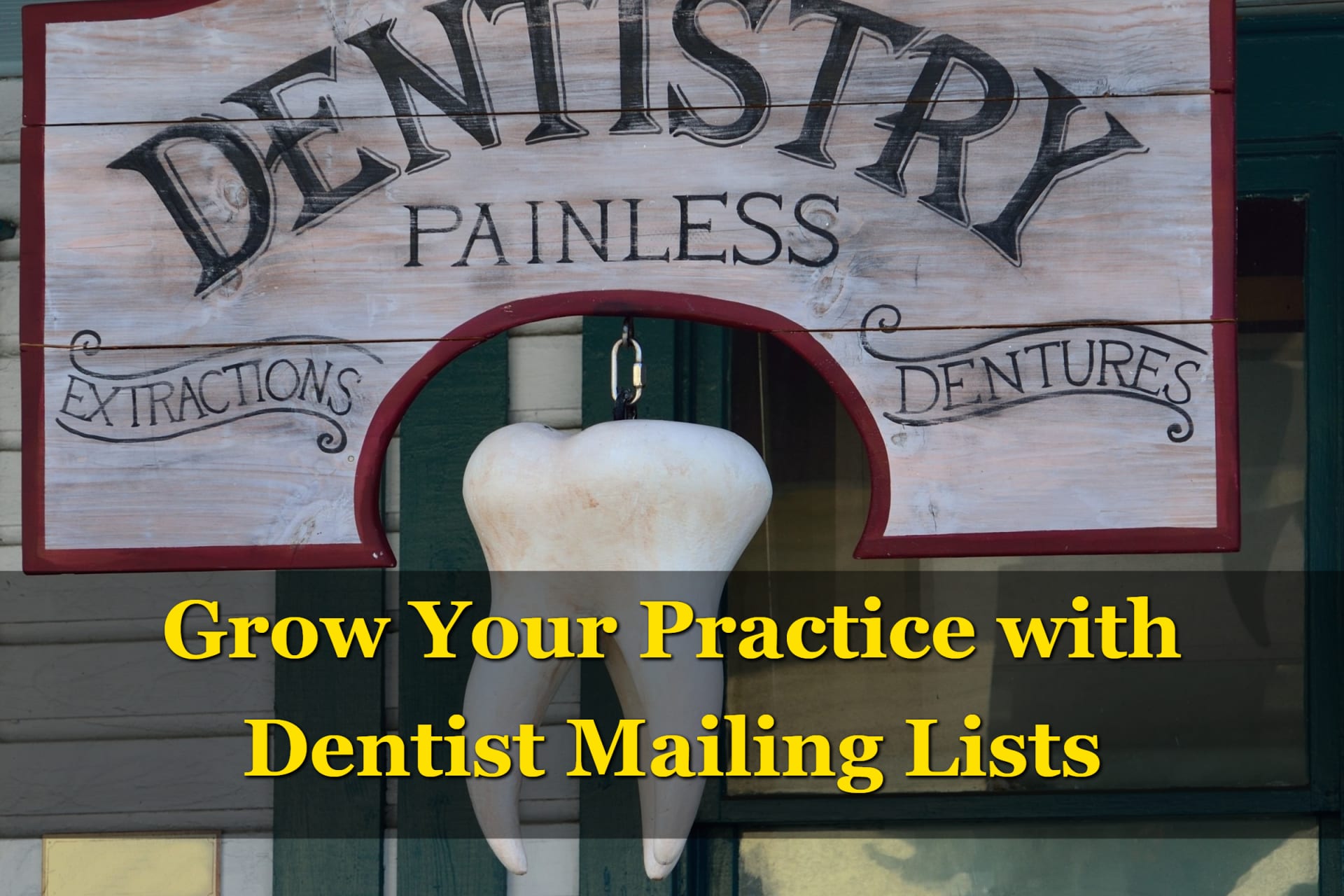 An old wooden sign for a dental practice