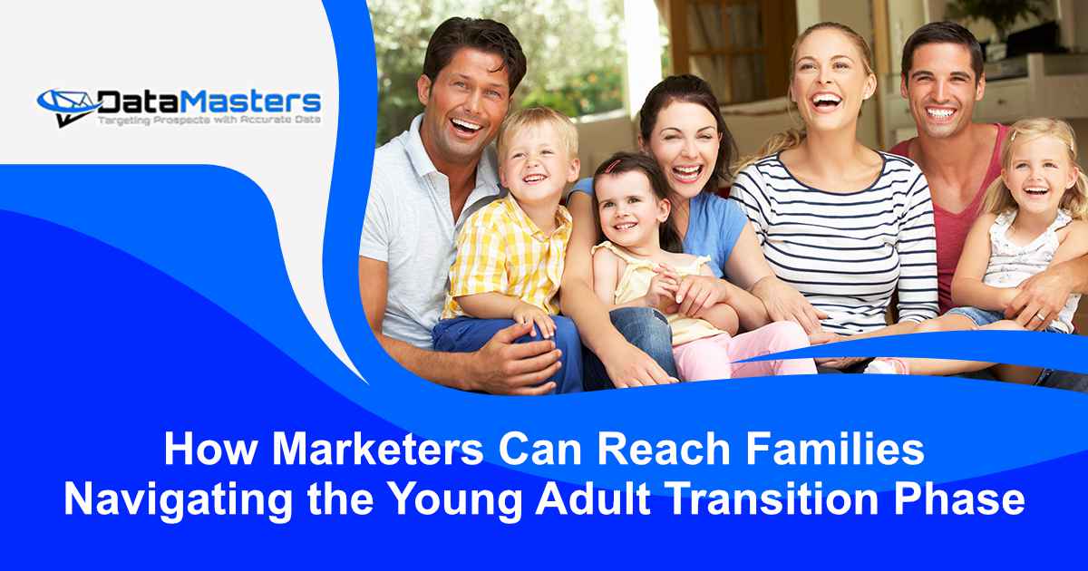 How Marketers Can Reach Families Navigating the Young Adult Tran Image of two families sitting together outside a house, symbolizing connection and shared experiences. Featuring Datamasters, the image supports the topic “How Marketers Can Reach Families Navigating the Young Adult Transition Phase,” reflecting family dynamics, growth, and engagement strategies during this life stage.