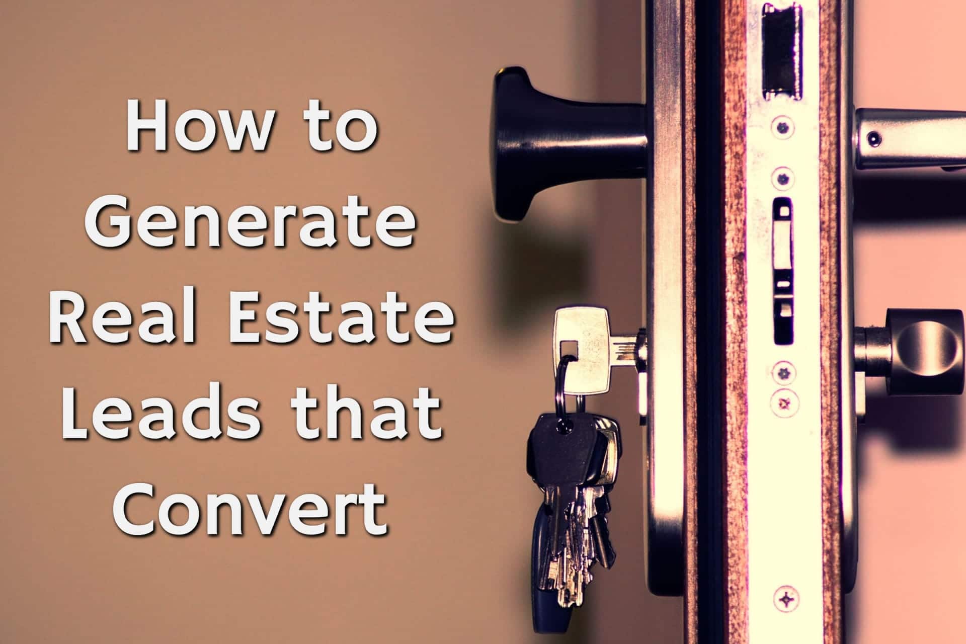 An open door showing how to generate leads in real estate