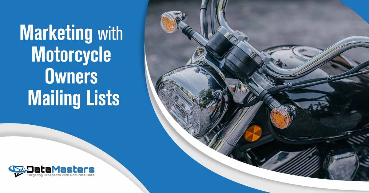 Marketing with motorcycle Image of Front close up, classic motorcycle. When it comes to marketing, reaching the right audience is crucial for success. However, finding and targeting specific consumer groups can be a challenging task. You know that reaching out to motorcycle owners can be a highly profitable niche for your business. But how do you find a comprehensive and accurate mailing list of motorcycle owners to effectively target your marketing campaigns? Introducing Datamasters, the ultimate solution for marketing with motorcycle owners mailing lists. With our vast database and meticulous data collection techniques, we provide you with highly targeted mailing lists of motorcycle owners. Now you can easily connect with this passionate and lucrative demographic, ensuring that your marketing efforts hit the bullseye every time. Don't waste time and money on generic marketing strategies. Stand out from the competition by leveraging our specialized motorcycle owners mailing lists to maximize your reach and increase conversions. Start revving up your marketing campaigns with Datamasters today!