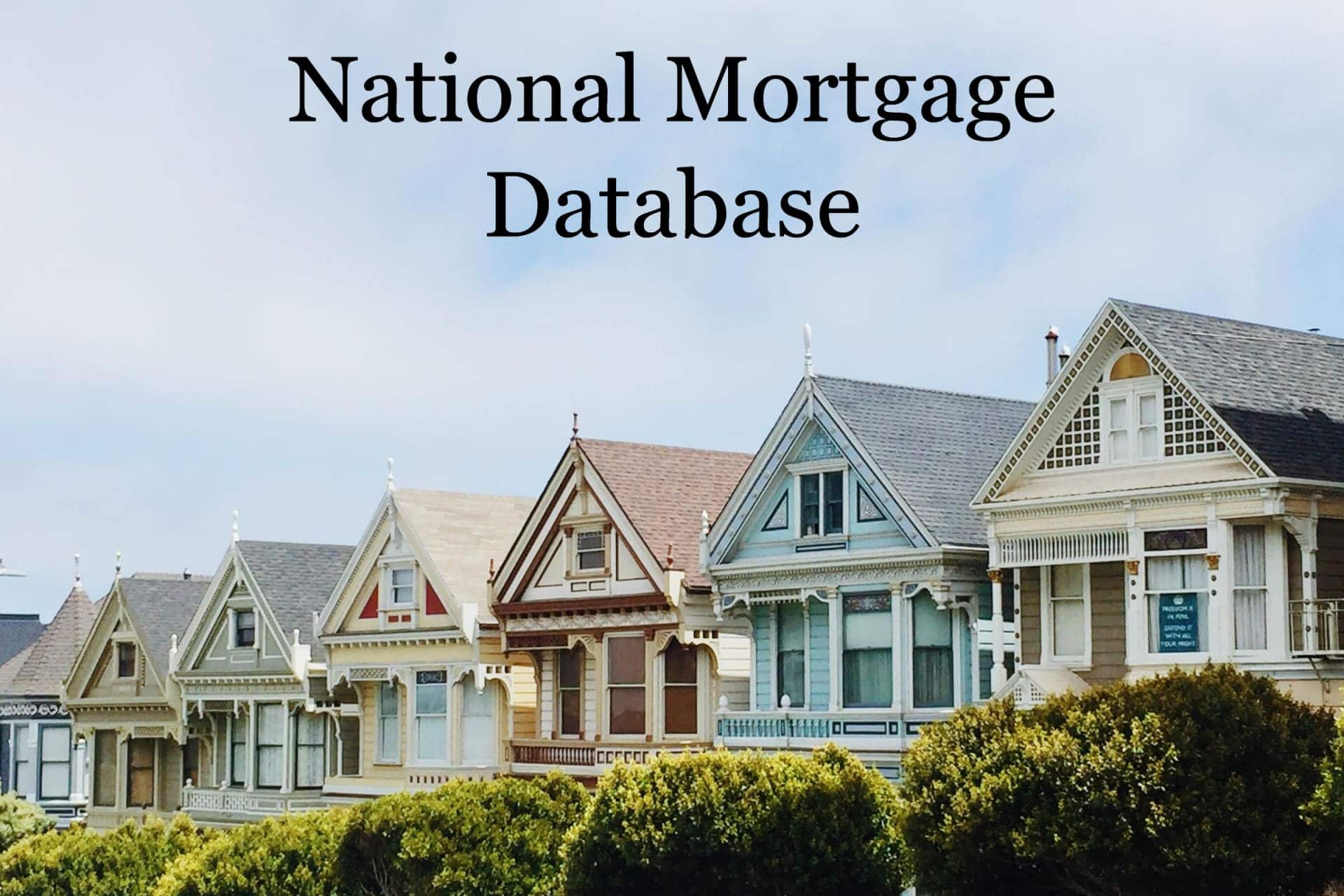 A row of homes listed in the National Mortgage Database