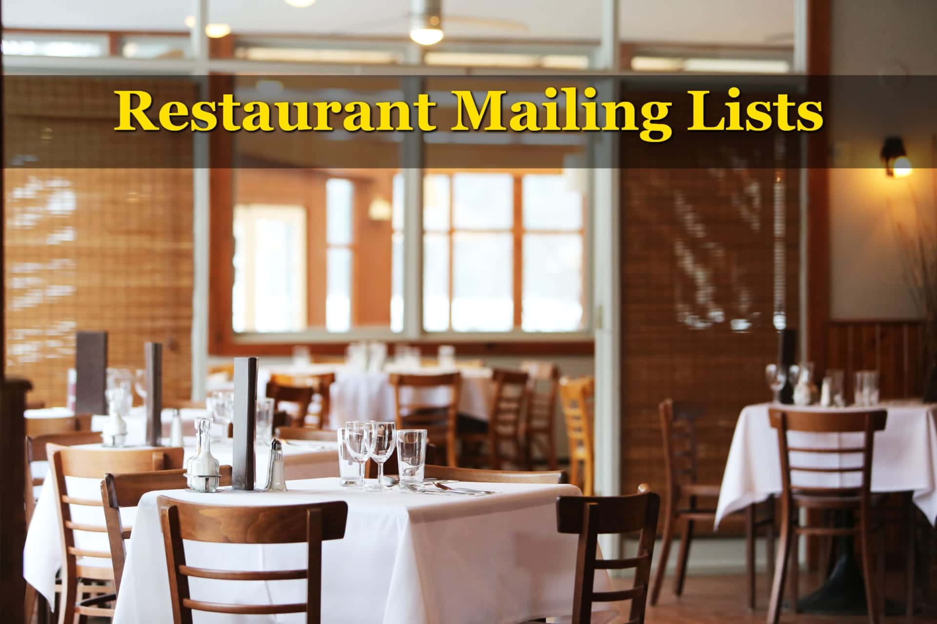 An empty restaurant in need of marketing with restaurant mailing lists