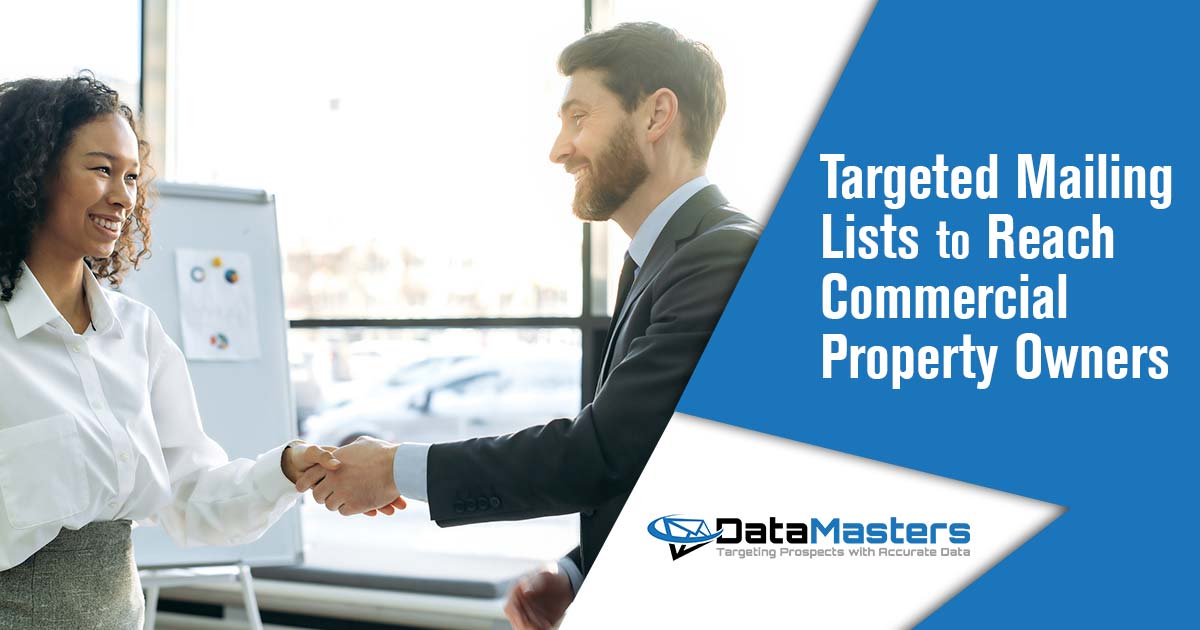 Targeted Mailing Lists to Reach Commercial Property Owners An image of successful, influential business colleagues, featuring the DataMasters logo and highlighting Targeted Mailing Lists to Reach Commercial Property Owners, ensuring it aligns with the page's context.