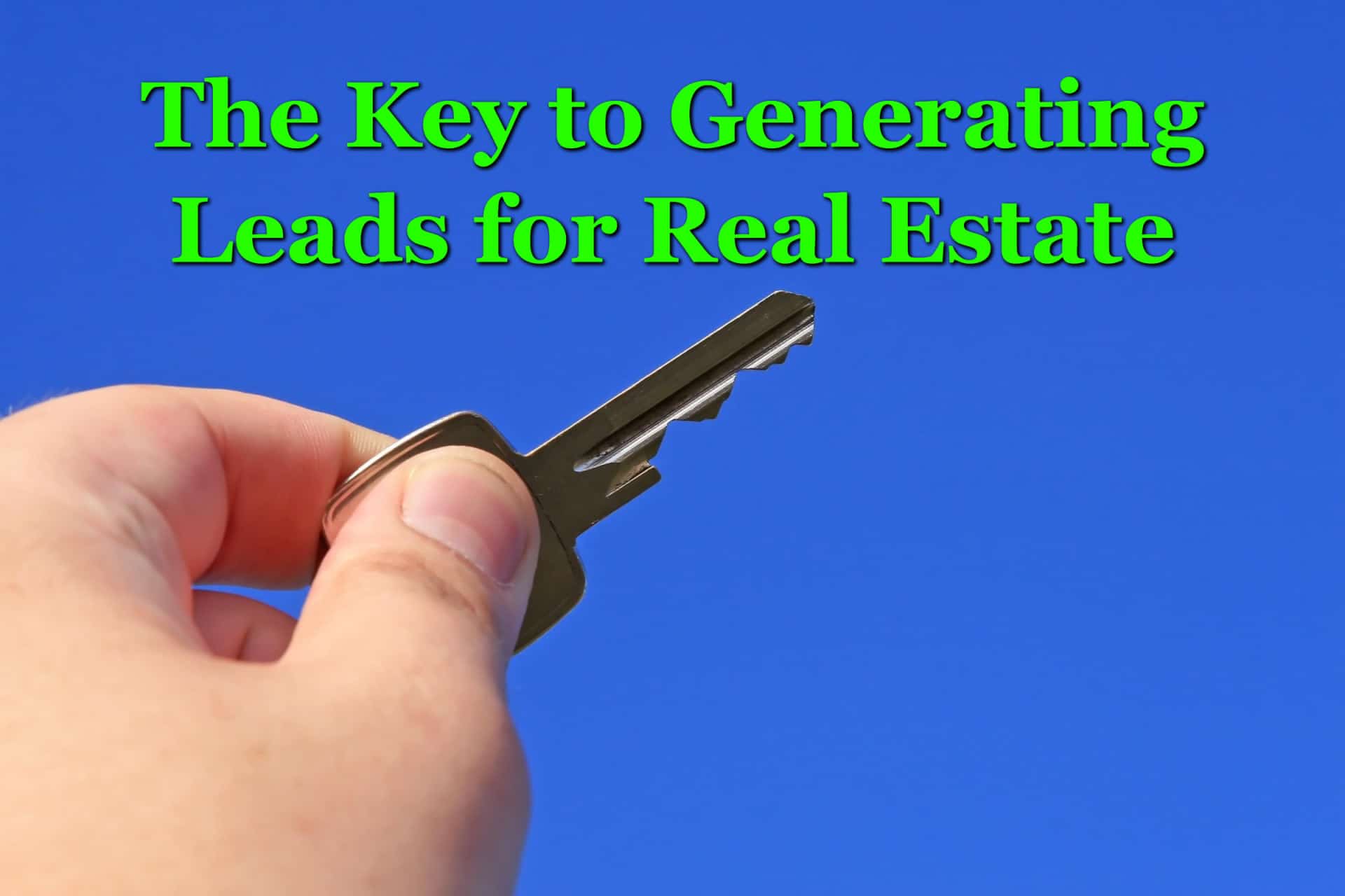 A man holding a key to symbolize the key to generating leads for real estatethe