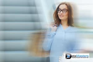 Young woman shopping - ideal consumer profile for targeted consumer database marketing.