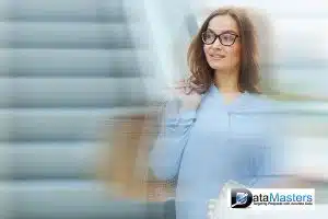 Young woman shopping - ideal consumer profile for targeted consumer database marketing.