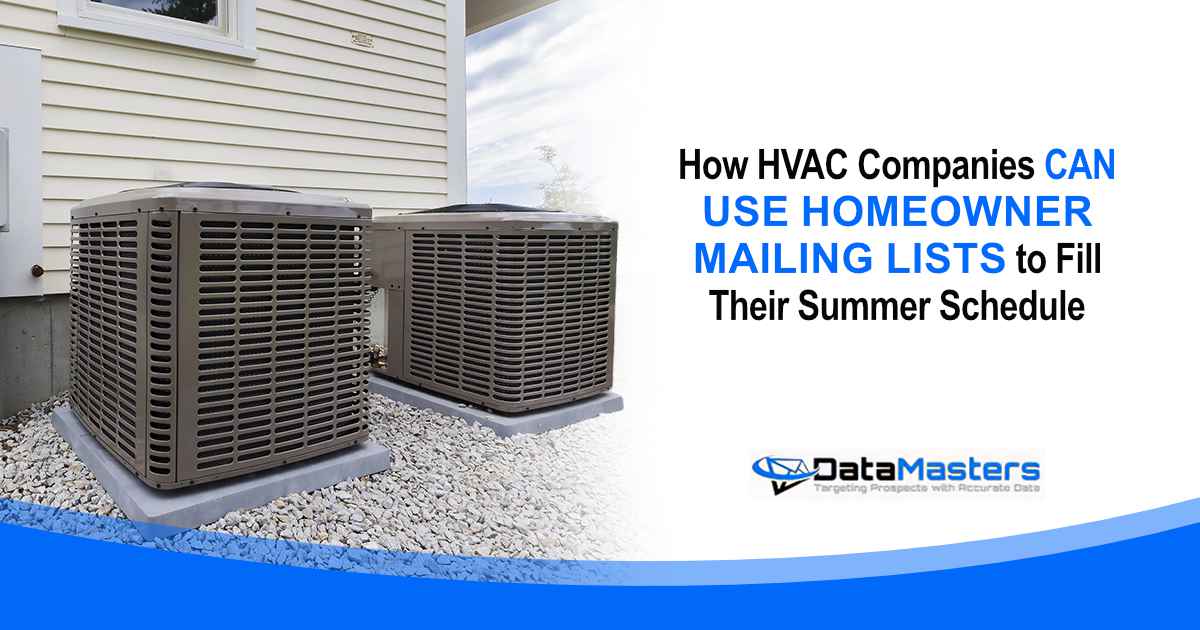 Two outdoor HVAC units installed beside a house exterior with promotional text overlay.