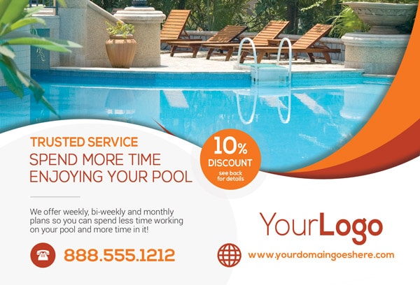 Postcard Printing - Design - Pool Maintenance Service & Repair